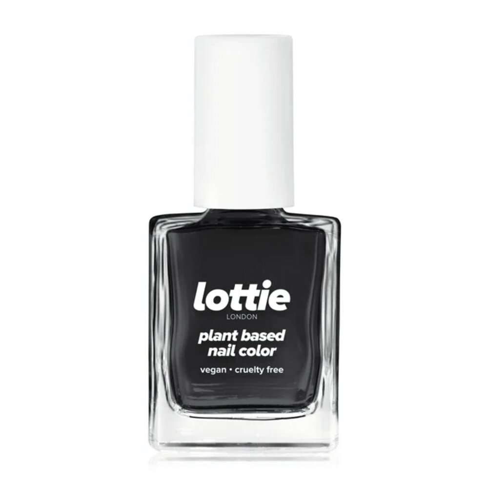 Lottie London Plant based Gel Nail color, All Free, edgy matte black, Finesse, 0
